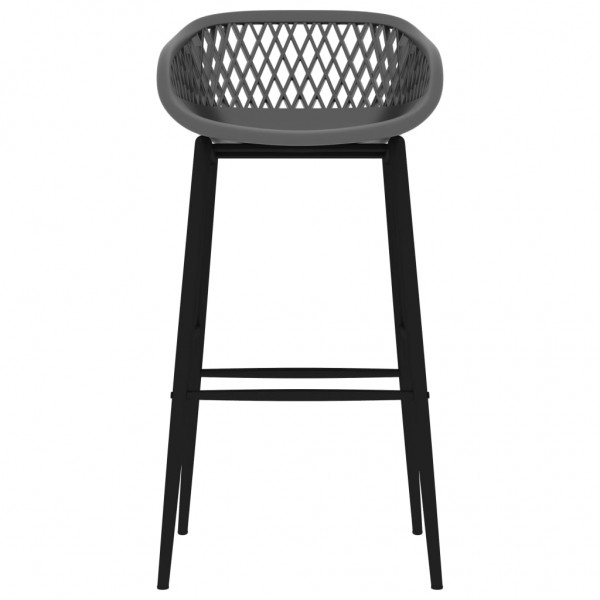 Cadeiras de bar 4 pcs cinzento M 3