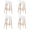 Bancos de bar 4 pcs branco 1