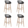 Cadeiras de bar 4 pcs cinzento 1