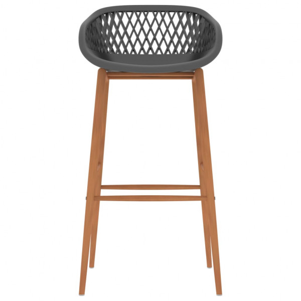 Cadeiras de bar 4 pcs cinzento M 3