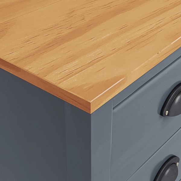 Mesitas de noche Hill 2 uds madera de pino gris 46x35x49.5 cm M 2