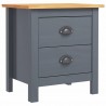 Mesitas de noche Hill 2 uds madera de pino gris 46x35x49.5 cm 3