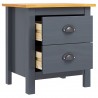 Mesas de cabeceira Hill 2 pcs 46x35x49.5 cm pinho cinza 5