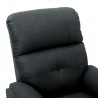 Sillón reclinable de tela gris oscuro 5