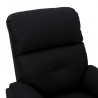 Sillón reclinable de tela negro 5