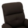 Sillón de masaje reclinable de tela marrón oscuro 5