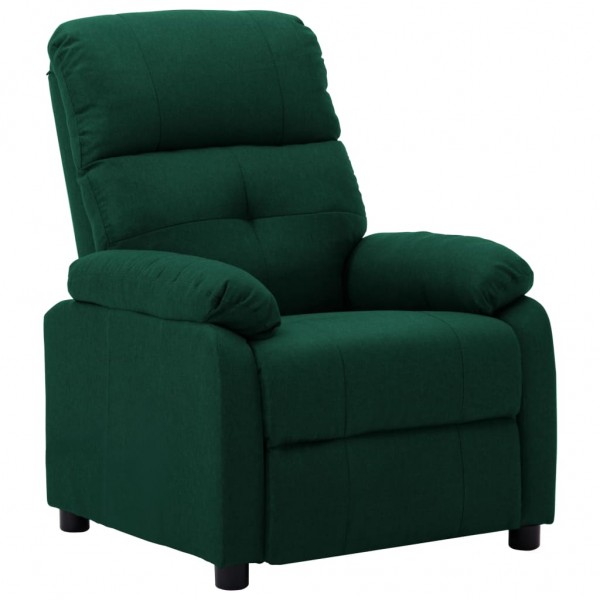Sillón reclinable de tela verde oscuro D