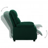 Sillón reclinable de tela verde oscuro 3