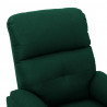 Sillón reclinable de tela verde oscuro 5