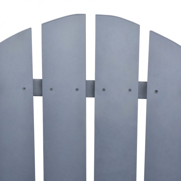 Silla jardín Adirondack y mesita madera maciza de abeto gris M 5