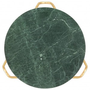 Mesa de centro piedra real textura de mármol verde 65x65x42 cm H
