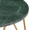 Mesa centro 65x65x42cm pedra genuína textura mármore verde 3