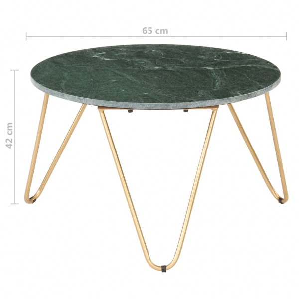 Mesa de centro piedra real textura de mármol verde 65x65x42 cm M 4