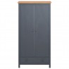 Roupeiro 2 portas Hill 89x50x170 cm pinho maciço cinzento 3