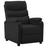 Sillón reclinable de cuero sintético negro 1