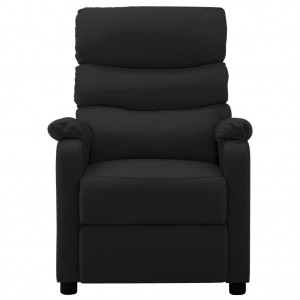 Sillón reclinable de cuero sintético negro H