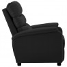 Sillón reclinable de cuero sintético negro 4