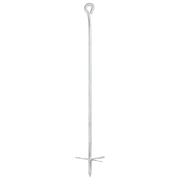 Estacas de enterrar 4 pcs 10x60 cm metal galvanizado M 3