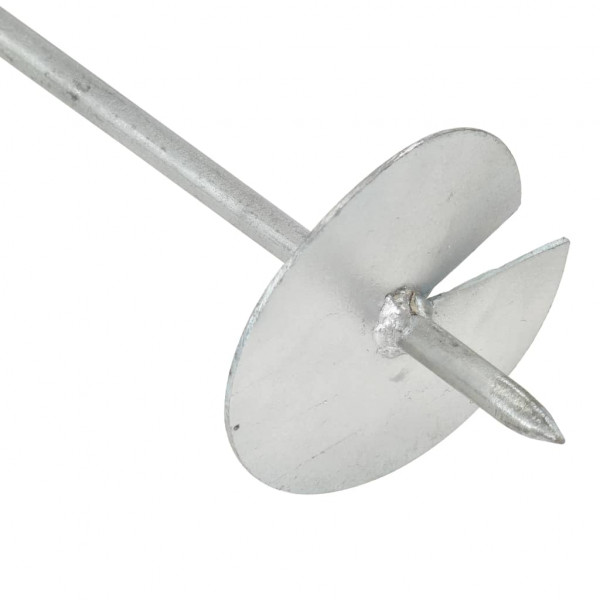 Anclajes de tierra 4 uds metal galvanizado 10x60 cm M 5