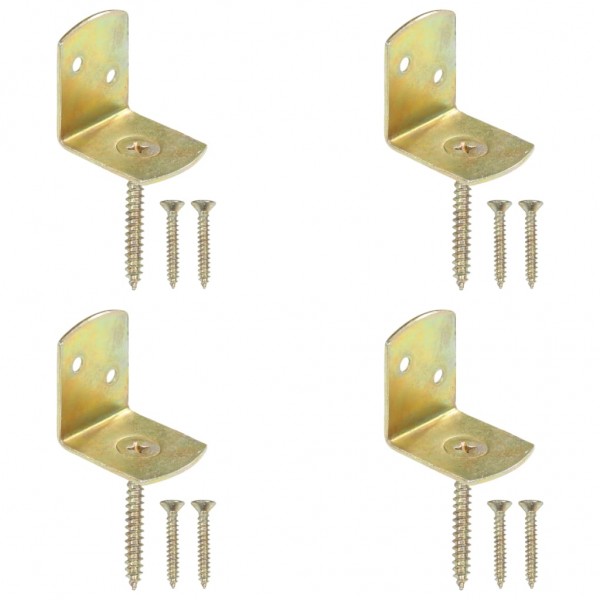 Soportes del panel de la valla 4 uds en L metal galvanizado D