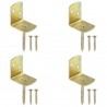 Soportes del panel de la valla 4 uds en L metal galvanizado 1