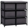 Armário de arrumação com 6 gavetas 55x29x55 cm aço cinzento 5