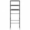 Estante com 3 prateleiras p/ casa de banho 53x28x169 cm preto 3