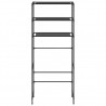 Estante de 3 prateleiras para lavandaria 69x28x169 cm preto 3