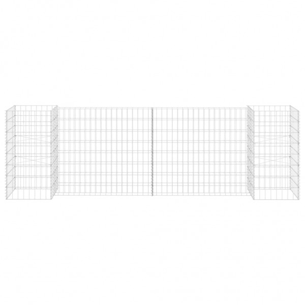 Gabião em forma de H fio de aço 260x40x80 cm M 3