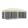 Gazebo com rede mosquiteira 6x3x2.73 m creme 1