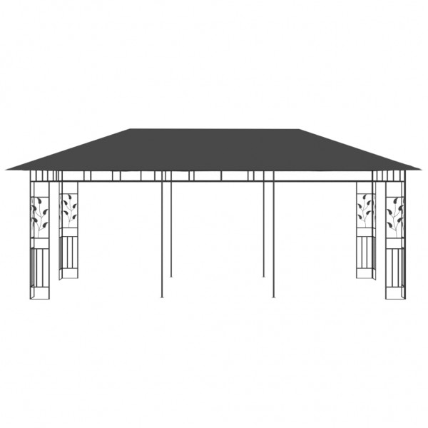 Gazebo com rede mosquiteira 6x3x2.73 m antracite M 3