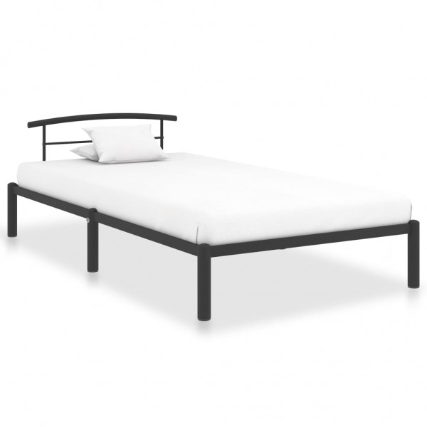 Estructura de cama de metal negro 90x200 cm D