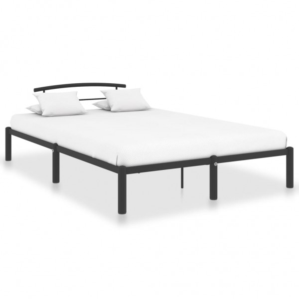 Estructura de cama de metal negro 160x200 cm D
