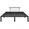 Estructura de cama de metal negro 160x200 cm 3