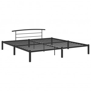 Estructura de cama de metal negro 180x200 cm H