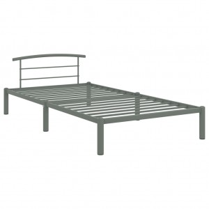 Estrutura de cama 90x200 cm metal cinzento H