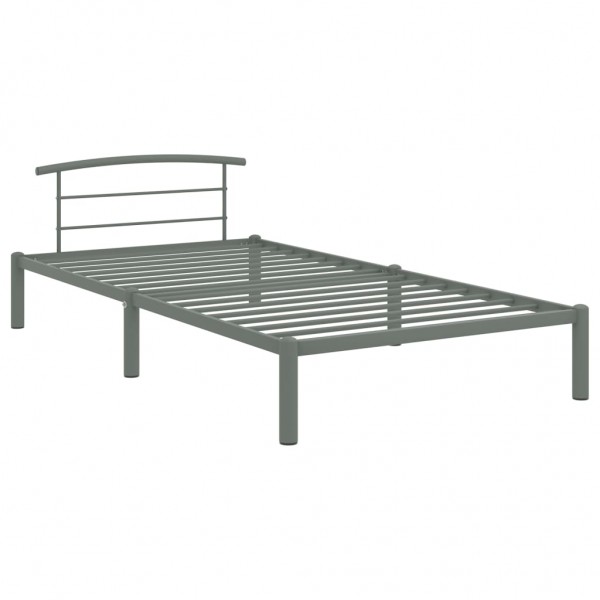 Estructura de cama de metal gris 90x200 cm M 2
