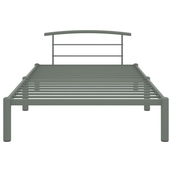 Estructura de cama de metal gris 90x200 cm M 3
