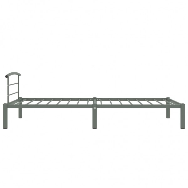 Estructura de cama de metal gris 90x200 cm M 4