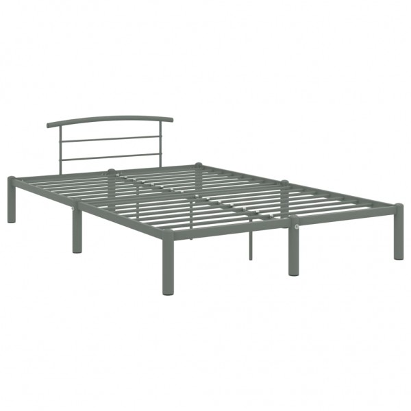 Estructura de cama de metal gris 160x200 cm M 3