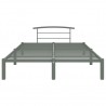 Estrutura de cama 160x200 cm metal cinzento 4