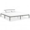 Estructura de cama de metal gris 180x200 cm 1