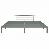 Estrutura de cama 180x200 cm metal cinzento 2