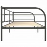 Estructura de cama de metal gris 90x200 cm 5