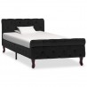 Estrutura de cama 90x200 cm veludo preto 1