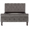 Estructura de cama de terciopelo gris 100x200 cm 3