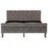 Estructura de cama de terciopelo gris 140x200 cm 3