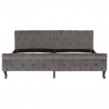 Estrutura de cama 180x200 cm veludo cinzento 3