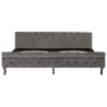 Estrutura de cama 200x200 cm veludo cinzento 3