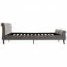 Estrutura de cama 200x200 cm veludo cinzento 4
